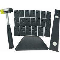 Kit di installazione per pavimenti in laminato, comprensivo di blocco di battitura, strumento di incastro, martello e 20 distanziatori.