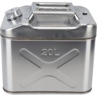5.2 Gallon 20L Stainless Steel Fuel Can Corrosion Resistant Portable US Gasoline Petrol Gas Tank Container