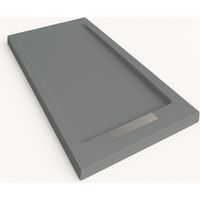 Plato de ducha Steen con marco color Gris Cemento RAL 7005 90x180cm rejilla acero