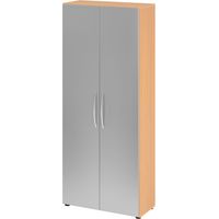 bümö basic Aktenschrank - 5 Ordnerhöhen Buche/Silber