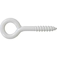 Schraubhaken, Stahl weiß rilsaniert, 3.5 x 25 sc, 6 Stück