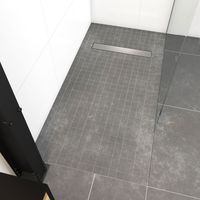 receveur de douche a carreler 90x160cm recoupable sur mesure avec bonde caniveau rainy linear 160