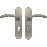 Coppia di Maniglie per Porte Blindate di Sicurezza "KLOSE besser", Ondulate, Acciaio Inox 304. Sécurité béquille / béquille