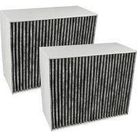 vhbw 2x filtro de carbón activado compatible con Siemens LF959RA50, LF91BE552B/02, LF91BE552B/01, LF959RA50/03 campanas cocina - 22,7 x 18,9 x 10 cm