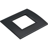 Placca Plastica Quadrata MBL 2 Moduli/Posti Compatibile Bticino Living, 3 Colori Disponibili (Nero)