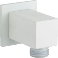 Sortie d'eau carrée blanc opaque Damast Simi 15480 Blanc mat