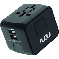 Adattatore Universale Travel Bk Us/Eu/Aus/Uk Plugs 2Usb Ports