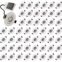 Lot de 50 Spots LED Encastrables Orientables RE2020 5/8W IP65 CCT Recouvrable et Variable V2 - 60 deg - Switch 2700-3000-4000-5700K