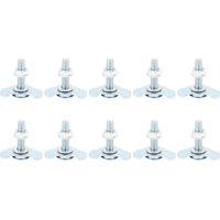 Decdeal 10 pièces L Rail Double cosse fileté écrou raccord zingué Rail raccords arrimage pour Van pick-up 40mm