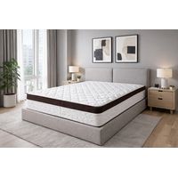 Colchón de Memoria de Forma 65 Kg/m³ + Protector 160x200 x 23,5 cm Muy Firme - 7 Zonas de Confort - Relleno de poliéster 100 % - Núcleo de poliuretano de alta resiliencia de látex