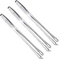 3 Pièces Pinces à Barbecue Coréennes et Japonaises Pinces à Grill en Acier Inoxydable Pinces à Aliments de Cuisine Pince à Épiler Outil de Pince de Cuisson pour Salade, Poisson, Steak, Barbecue
