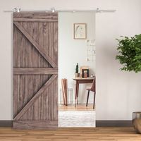 Kit di ferramenta in acciaio inox per installazione di porte scorrevoli in legno Ø2,5x200 cm Argento
