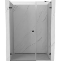 Mexen Lunar-B porte de douche pivotante gauche 135 cm, transparent, gris métallisé brossé - 832S-135-050-66-00-L