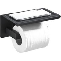 Toilettenpapierspender mit Ablage LOFT-GAME matt schwarz - Schwarz