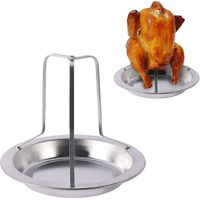 Rôtissoire à poulet, support à poulet, support à poulet, rôtissoire à volaille, support de rôtissoire avec plaque, accessoires pour gril
