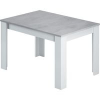 Mesa Comedor extensible Kendra Blanco y Cemento