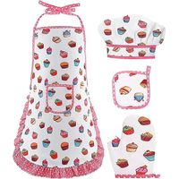 Tablier de cuisine pour enfant, tablier de chef pour enfant, tablier de cuisine pour enfant-51X40CM-White