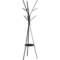 AMXCNOY Porte-manteau penderie sur pied penderie 180 cm noir métal, penderie d'entrée élégante pour ordre et élégance