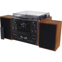 Centro de música estéreo MCD5600 con radio DAB+/FM, CD/MP3, tocadiscos, doble cassette, USB, Bluetooth
