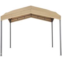 Tepro Pavillon Festzelt 3x3m Gartenpavillon Gartenzelt Sonnenschutz Marabo taupe