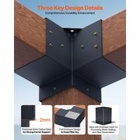 Kit Supports de Pergola - Lot de 8 Support de Poteau Bois 92x92