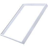 Europalamp – Kit saillie automatique pour dalles led 600x600 – Aluminium laqué blanc – Dimensions 600x600x42mm – Fixation avec vis et chevilles incluses
