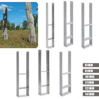 Jiubiaz 91 mm 8x Ancrage professionnel en métal pour poteaux – protégé contre la corrosion et stable pour abris de voiture, clôtures et sous-constructions