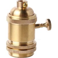 Vintage-Lampenfassung aus Messing/Kupfer mit Schalter und Fassung für eine E27-Glühbirne im Retro-Edison-Stil