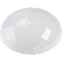 Vandalensichere Deckenleuchte Camea, E27 75W, IP44, Diffusor aus mattiertem Polycarbonat OPAL, weißer Ring