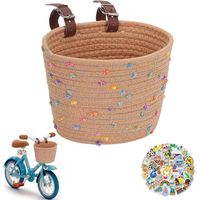 Verstelbare fietsmand, stuurtas voor de step, schattige fietsmand voor op het stuur, geschikt voor jongens, kinderen, tieners en jongeren handige opbergtas voor fietstochten, uitstapjes in de buitenlu