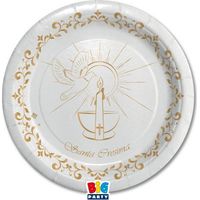 Big Party Piatti Cresima Gold D 18 Cm 8 Pz