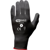 KS Tools - Boîte de 12 paires de gants microfibres noirs, T.9 - 310.0325