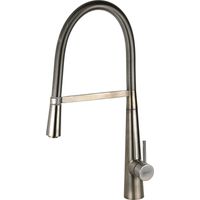 Mitigeur d'évier de cuisine avec bec à ressort réglable de couleur acier brossé Mamoli Pico 7240M000000F acier inoxydable brossé