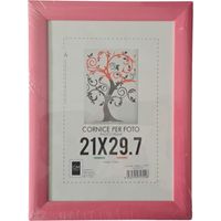 Cornice per Foto In Legno Laccata 21x29.7 Vari Colori - Colore: Rosa