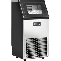 HOMCOM Freestanding Ice Machine with 45kg/24H Capacity, Commercial Ice Maker
