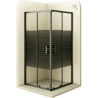 i-flair Schiebetür Duschkabine aus teilsatiniertem 6 mm Sicherheitsglas - DK67 80x95x190 cm