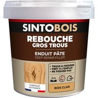 Reboucher gros trous et fissures dans le bois clair 2Kg Bois clair SINTO