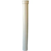 Gerader Delphin aus sandfarbenem Gusseisen, Durchmesser 80 mm, Länge 1 m