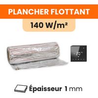 Kit Plancher chauffant électrique sous parquet + Thermostat Wifi tactile (TFT) Ignis - 140 W/m² : 840 W - 6 m² : longueur: 1200 cm - Largeur: 50 cm