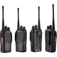 2 Baofeng BF-888S Hochleistungs-Funkgeräte, 16 wiederaufladbare Kanäle, 400–480 MHz, große Reichweite, europäischer Stecker