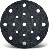 MENZER Black Dischi abrasivi velcrati, 150 mm, 17 fori, p. Levigatrici rotorbitali, Carburo di silicio (50 Pz.) G120