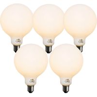 Set of 5 E27 Dimmable LED Bulb Opal G125 5W 450lm 2200K