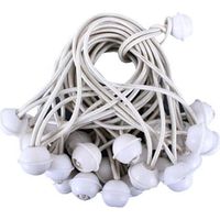 25 Stück Set Gummischlaufen Spanngummis zum Befestigen von Planen - Zeltgummis Expanderschlingen Bungees Spanner Planenspanner für Partyzelt Pavillon Zelt - weiß, kurz
