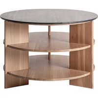 Table basse en bois de chêne marron style contemporain raffiné - Chêne marron naturel