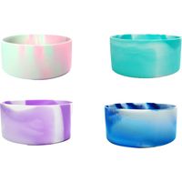 Lot de 4 protections en silicone pour gourdes Stanley Quencher Adventure 40 oz et Stanley IceFlow 20 oz et 30 oz, réduisant les chocs. Housse de protection en silicone pour le fond des gourdes, compat