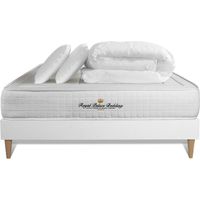 Pack Colchón blanco espuma viscoelástica 140 x 200