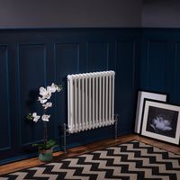 WarmeHaus Traditional Radiator White Double Panel 600x605mm