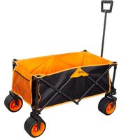 Carrello Multiuso Aktive Arancio Poliestere PVC Acciaio 86 x 108 x 44 cm Pieghevole Spiaggia