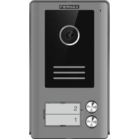 Placa kit video way 2l color con conexiones para abrepuertas 12 Vcc y temporizador 1-8 s.