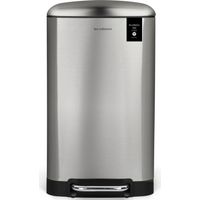 Les Collectors Cubo de Basura con Pedal, Metal, Plata, 40 L